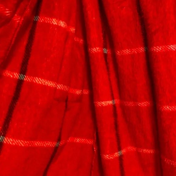 EUC [Kidtopia] Plaid Red White Bathrobe Sleepwear Loungwear Youth Sz Large - Picture 7 of 8